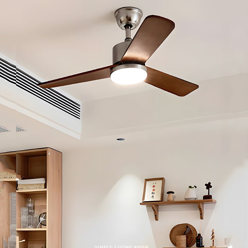 42'/52' LED 3-Blades Wood Ceiling Fan Light with Remote
